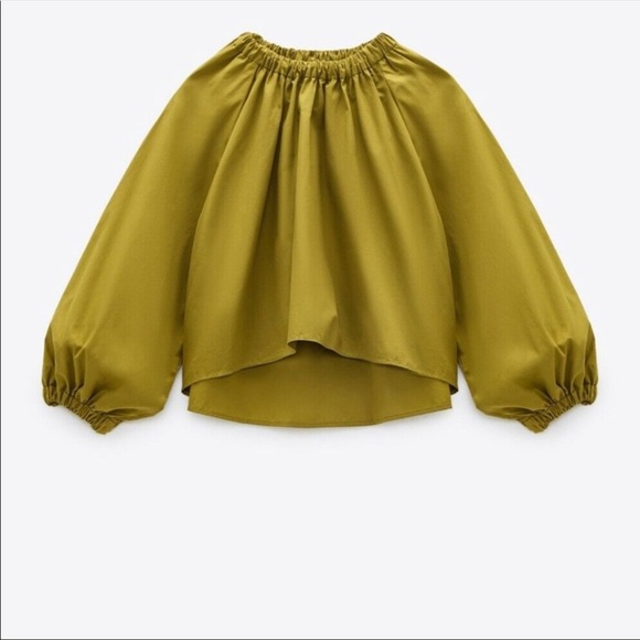 Zara Tops Zara Poplin Crop Top Poshmark